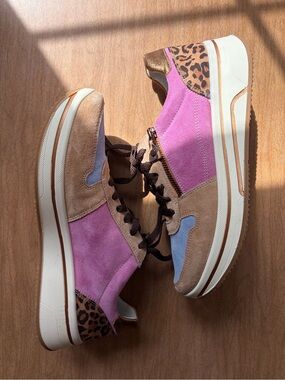 Ara Sapporo High Soft Suede Multi-Color Sneakers (UK 7) - US 9.5-10 (NWOB)